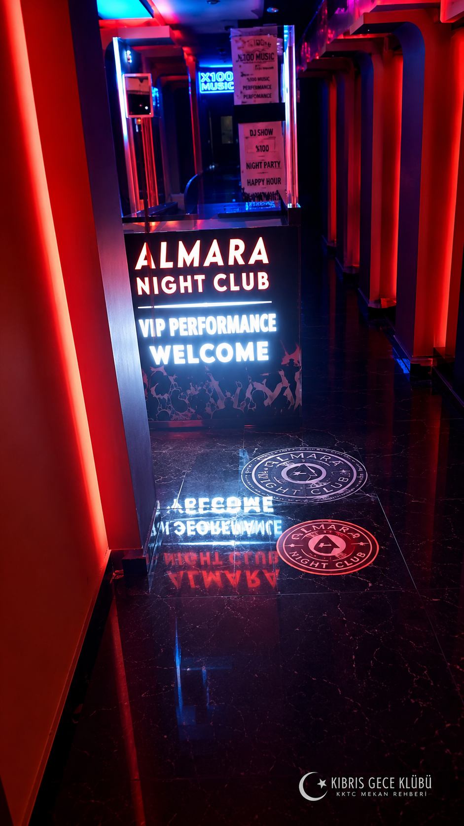 Almahara Gece Kulübü Lefkoşa KKTC - VIP iç mekan ve sahne atmosferi